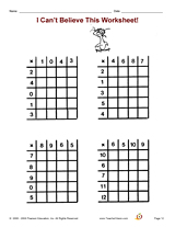 I Can't Believe This Worksheet!