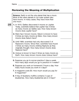 Reviewing the Meaning of Multiplication (Gr. 4)