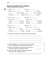 Exploring Multiplication Patterns: Factors and Products