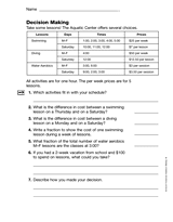 Fractions: Decision Making Skills (Gr. 4)
