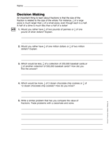 Understanding Fractions: Decision Making (Gr. 6)