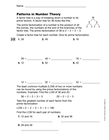 Patterns in Numbers: Factors (Gr. 5)