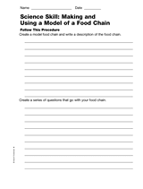 Science Skill: Making and Using a Model Food Chain