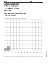 Coloring Squares 1-12: Make a Staircase
